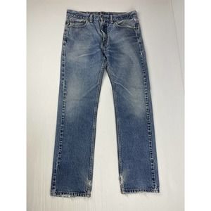 vintage levis 505 33x31 light wash blue jeans